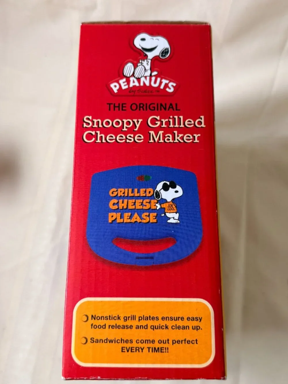 Vintage 1990's Smart Planet Snoopy Grilled Cheese Maker Peanuts Joe Cool Blue